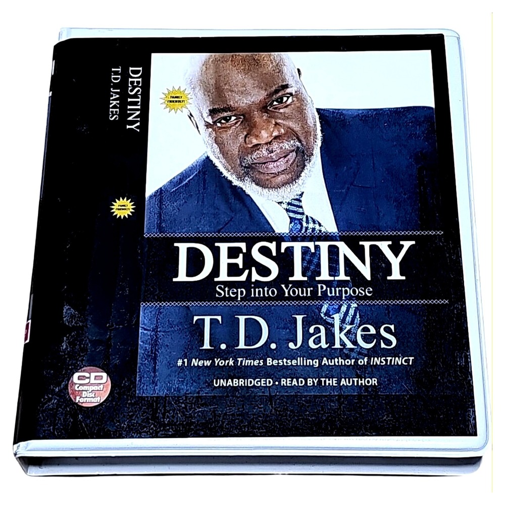 TD‎ Jakes Destiny Step into Your Purpose 7 CD Audiobook Unabridged Set 52515